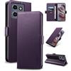 Yunubeyii Cover Libro per Motorola Moto Edge 50 Neo - [Blocco RFID] Luxury PU Leather Portafoglio Card Holder Magnetic Phone Custodia con Kickstand, Cover Protettiva Antiurto, Viola