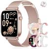 Iaret Smartwatch Donna, 7 Cinturini Regalo, 1.83 Orologio Chiamate HD, 110+ Sport Fitness Tracker, Monitoraggio Sonno/Frequenza Cardiaca/Ciclo/Contapassi, per iPhone/Android