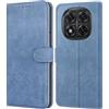 Leacckl Cover per Xiaomi Redmi Note 14 Pro 4G (Non per 5G), Custodia a portafoglio in Pelle PU Premium [Magnetica a Scatto] [Funzione Stand], Blu