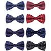 WANYING Pacco da 8 Uomo Classico Papillon Affascinante Regolabile già Annodato Con Fibbia Gancio 12 * 6 cm - Polka Dots Fans