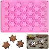 Niuhong 25 Fori Stella Pentagramma Teglia Silicone Muffin Antiaderente Teglia Teglia Forno Forma Biscotto Muffa Stuoia Cottura Cioccolato Caramella Antiaderente Pasticceria Bakeware (A)