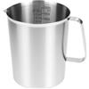 Brocca graduata 1L in acciaio inox, misurino in metallo con manico