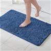 MIULEE 1 Pezzo Tappeto in Microfibra 4 CM Lungo Anti-scivolo Assorbimento dell'acqua Morbido Tappetino da Bagno per Porte d'ingresso Corridoio Doccia Soggiorno 70x120 CM Blu