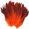 Yalulu - 100 piume naturali nere colorate a coda di gallo, per lavori di artigianato, decorazione per lavori fai da te, decorazioni di nozze Orange