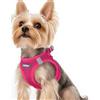 rabbitgoo Pettorina Cane Taglia Piccola Rosa Rossa XS, Imbracatura per Cani Regolabile in Rete Morbida Traspirante, Fcile da Indossare, Pettorina per Cani Piccoli Riflettente per Passeggiate Corsa