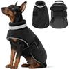 ASENKU Cappotto Invernale Cane XL per Cani Grandi, Impermeabile Antivento, Giacca in Pile Calda con Riflettenti, Regolabile, Apertura Collare - Per Border Collie, Pastore Australiano, Boxer