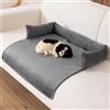 bangminda Letto per Cani Tappetino Morbido Accogliente per Cani Gatti Cestino Coperta Divano per Copridivano Animali Domestici Divano Letto per Cane Copertura per Mobili (75x75cm, Grigio)