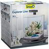 Tetra Explorer Line - Set completo per acquario, 30 l, design acquario con parabrezza curvo, illuminazione a LED, tecnica, fodera e prodotti per la cura, colore: Nero