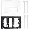 INQUIRLLY Placca Di Comando WC per Geberit, Compatibile Geberit Sigma 01, UP300 & UP320 Pannello Frontale Del Cassetta WC, Placca WC per Doppio Scarico per Geberit Cassetta Scarico Incasso WC