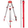 Mountlaser 3M Set Asta Livellante Telescopica e Treppiede per Rilevamento, Set di Misurazione ad Alte Prestazioni (portata 3 metri, treppiede rosso)