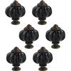 Cyleibe Set di 6 pomelli per mobili con vite, colore nero, stile vintage, per credenze, armadi, comò