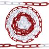 HAFIX Catena barriera bicolore rosso-bianco 10M. Avvertimento catena catena di sicurezza 5mm Catena di cantieri in metallo. (10 metro)