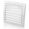 ABOUT VENT Ø 100mm Griglia Ventilazione in Plastica ABS Bianca con Zanzariera e Flangia - Griglie Aerazione Rettangolari