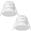 Oktaplex motion Oktaplex Noa - Set di 2 rilevatori di presenza da soffitto, 24 GHz, 360 gradi, IP65, rilevatore di movimento, 6 m, adatto per bagno, da incasso, piatto, bianco, 230 V