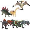 ZANIMO & CO - 6 Dinosauri - 039615 - Verde - Plastica - Da Collezionare - Giocattolo per Bambini - Realistico - Miniatura - Assortimento di Animali - A partire dai 3 anni