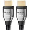Zeskit Cinema Plus ad alta velocità con cavo Ethernet 22.28 Gbps HDMI 2.0b, 4K 60Hz HDR ARC 4:4:4 HDCP 2.2 (3ft intrecciato)