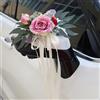 LIMEOW 2 Pezzi Coccarde Matrimonio Auto, Decorazioni Auto Matrimonio, Fiocchi Auto Matrimonio per Specchietti Retrovisori di Auto, Auto da Sposa, Feste di Compleanno e Altre Decorazioni, Rosa