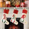 Shyllin 3 Pezzi Personalizzate Calze Natale, Maglia Calze Natalizie, Sacchetti Regalo Calzini Natalizia, Riempire Calzini Natale, Decorazioni Calza Natalizie, Appendere Calza Natalizia (Nano Natale)