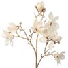 DRW Set 6 rami colore oro con fiori artificiali in PU-Foam Crema 87x40x40 cm