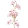 DRW Set di 12 rami color oro con fiori artificiali in PU-Foam rosa, 67 x 25 x 25 cm