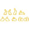 Nellie's Choice Conigli-2,6 x 3,2 cm Fustelle-per Creare Biglietti, Natale, Scrapbooking, Fai da Te, DIY, Carta, Giallo, 26x32mm
