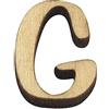 Rayher 6216600 Lettera in Legno, 2 cm, G