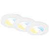 BRILONER Set di 3 Faretti da Incasso a LED 230V, Faretti da Bagno LED Ip44, Faretti da Soffitto, Faretti LED, Faretti da Soffitto, Colore Della Luce Regolabile, Bianco