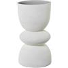 DRW Vaso con forme arrotondate in ceramica beige sabbia 50x28x28 cm