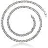 Generico Collana Cubana Uomo Donna, Catena Unisex con Incisione Totale in Rame - Idea Regalo per Natale, San Valentino o Compleanno, Elegante e Moderna (Argento)