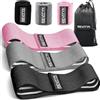 Revity Elastici Fitness Tessuto - Set di 3 Fascia Elastica Fitness Glutei e Gambe, Antiscivolo, Piano PDF 30 Giorni, Elastici per Allenamento in Lattice Naturale e Tessuto Morbido, Resistenti