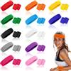 ZZBIQS Fascia antisudore sportivi, include 12Pc assorbenti Polsino Sportivo colorate e 12 da Polso Sport Braccialetto, fascia antisudore da polso per feste anni '80, tennis, basket, palestra, golf, corsa