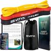 Revity Elastici Fitness - Set di 3 Elastici Palestra, con Guida PDF e Borsa da Trasporto - Banda Elastica per Trazioni e Allenamento Fitness in 100% Lattice Naturale