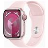 Apple Watch Series 9 alluminio 41 mm (2023) | GPS + Cellular | Rosa | Cinturino Sport Rosa Chiaro S/M