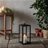 Lights4fun Lanterna in Metallo di 35 cm con Candela a LED TruGlow® per Interni ed Esterni Decorazione da Giardino