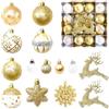 MORAINJAY 45 Pz Palline di Natale Bianco Oro, Addobbi Natalizi in Plastica, Ornamenti Appesi per Albero di Natale, Decorazioni Festive per Casa e Feste, 6 cm