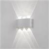 Voltix Applique da Parete LED 6W, Lampada da Parete per Interni ed Esterni, Luce Fredda, Design Moderno in Alluminio, Lampada da Muro Impermeabile, Facile da Installare (Luce Fredda 6000K, Bianco)