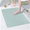 HAOLESHITE Tappetino da doccia antiscivolo, 60 x 80 cm, morbido tappetino da bagno di sicurezza con fori di scarico, in PVC Luffa massaggiante, per ambienti bagnati, ad asciugatura rapida (blu)