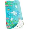 SilverRack Tappetino da bagno per bambini, 100 x 40 cm (motivo delfino) - Tappetino antiscivolo per vasca da bagno senza BPA per bambini e neonati - Tappetino da doccia resistente alla muffa e