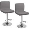 Eozakavod Coprisedie da Bar con Schienale Set di 2 Facile da Pulire Fodere per Sedia Elastiche per Rinnovare e Proteggere Sedie da Cucina, Bar, Giardino‌ (Grigio, Set di 2)