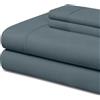 EasyCosy Set Lenzuola Matrimoniale 150x200 Microfibra Spazzolata Grigiastro