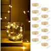 OCCOUMR 12 Pezzi Lucine Led Decorative a Batteria, 2M 20 LED, Filo Luci Natale Led, Fairy Lights, per Interni ed Esterni, Natalizi, Matrimoni, Feste di Compleanno, Decorazione da Giardino