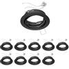 ledscom.de 10 pezzi Telaio da incasso a soffitto FERE telaio da incasso nero opaco orientabile (LED/alogeno/MR16/50mm) incl. presa GU5.3