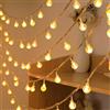 SUWITU Catena Luminosa per Esterni, 9M 60 LED Luci delle Corde e Interno a Batteria con Telecomando, 10 modalità di Llluminazione Ghirlanda USB per Decorazione Natale, Giardino, Terrazza, Balcone