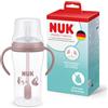 NUK Perfect Match Learner Biberon con cannuccia | 8+ mesi | 260 ml | Bicchiere antigoccia con cannuccia per bambini | Manici antiscivolo | Rosa | Confezione da 1