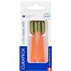 Curaprox CS 5460 Testine da viaggio Ortho-per la cura delle parentesi graffe/Pulizia ultra morbida/Arancione / 2 pezzi/Made in Switzerland