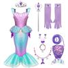 Spooktacular Creations Costume da Sirena per Bambine, Costume da Ariel per Feste di Halloween e Feste in Maschera