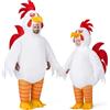 Spooktacular Creations Costumi Gonfiabili per Bambini, Costume Gonfiabile Completo da Gallo, Costumi Gonfiabili da Pollo Bianco per Halloween, Feste a Tema Cosplay