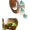 Personal Labels Etichette adesive Vegan, 400 pezzi, diametro 22 mm, per etichettatura di prodotti vegani