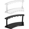 QUARKZMAN 2pz Plastica Penna Supporto Nero Orizzontale/Verticale Chiaro | 6-Slot Acrilico Penna Display Supporto Sopracciglia Penna Rack Trucco Pennello Organizzatore, per Ufficio Casa