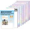 TECKWRAP Carta adesiva olografica, laminazione trasparente, in vinile, bianco opaco, stampabile, 21.6x27.9 cm, formato A4, scrapbooking, taglierine